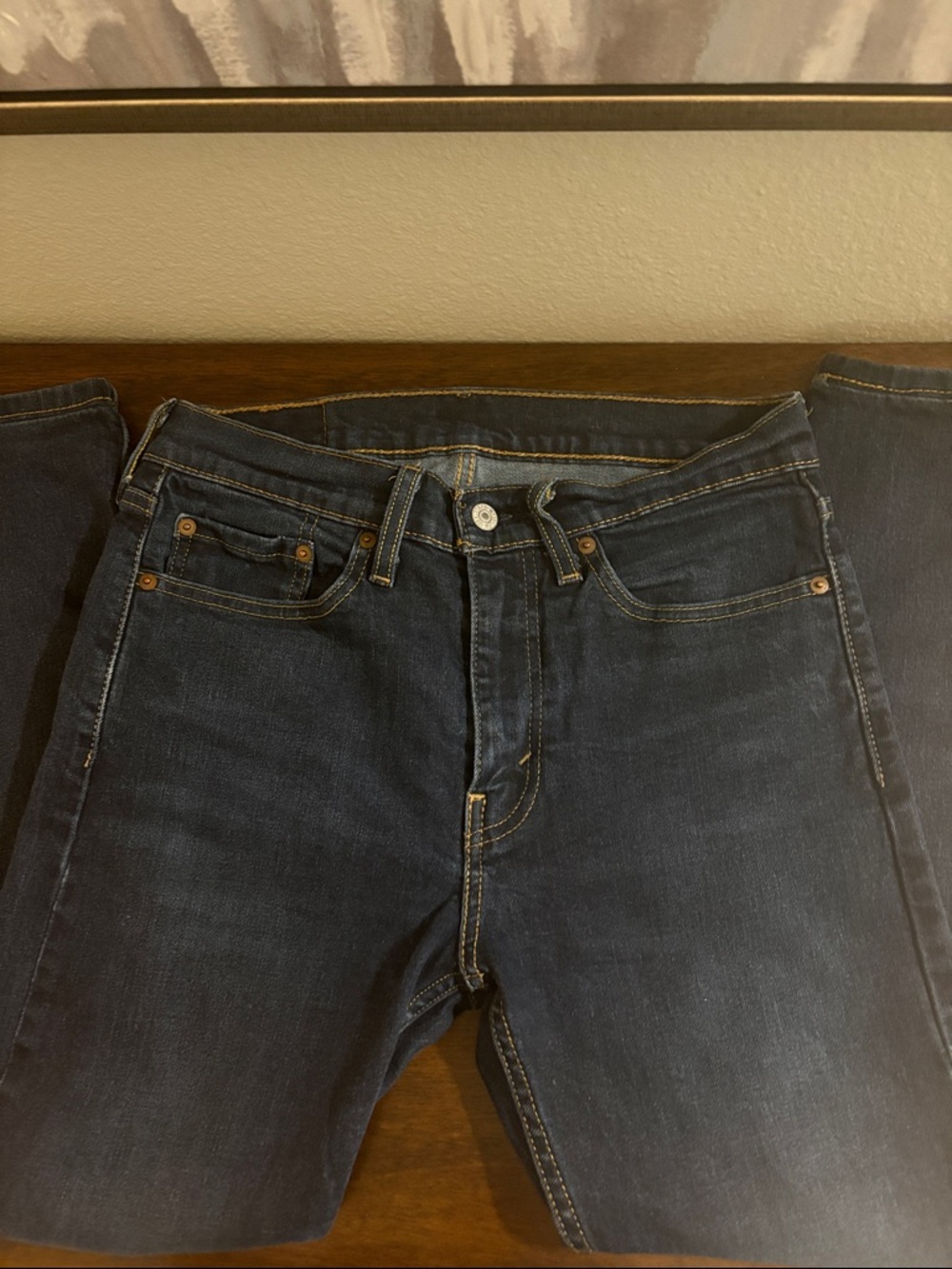 Levi's Men's Straight Indigo Blue Jeans